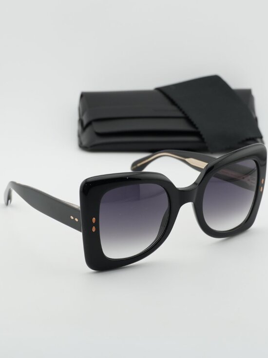 Isabel Marant IM 0120/S 0807 9O Sunglasses Black Square Frame, Grey Lenses main image 4